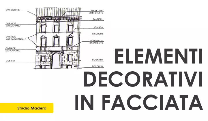 elementi decorativi in facciata