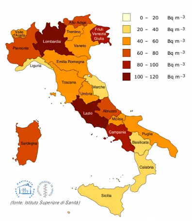 radon in italia